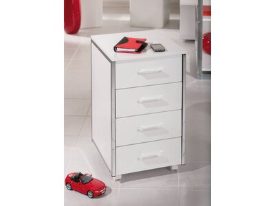 Ladeblok wit hoogglans 4 ladenkast