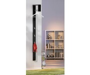 Wandkapstok Casa zwart design met 3 haken en beugel 