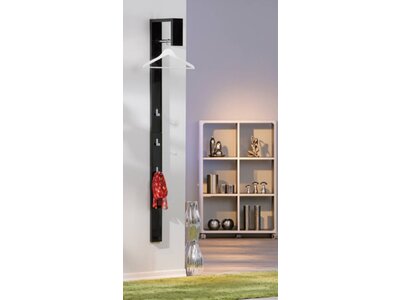 Wandkapstok Casa zwart design met 3 haken en beugel