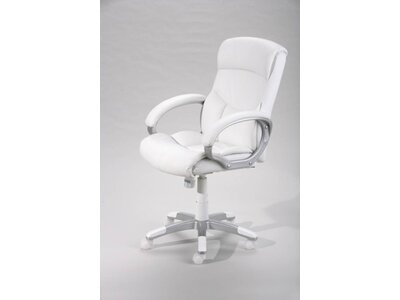 Bureaustoel wit leer luxe