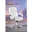 Bureaustoel wit leer luxe