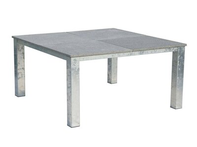 Vierkante design tuintafel graniet staal Andersen
