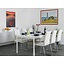 Eetkamerset Peak 2 , tafel met 6 witte stoelen