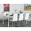 Eetkamerset Peak 2 , tafel met 6 witte stoelen