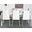 Eetkamerset Peak 2 , tafel met 6 witte stoelen