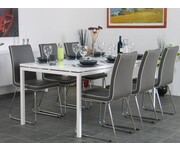Grey Peak design eetkamerset tafel + stoelen 