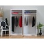4deurs kast wit 2x2 Oslo kledingkast