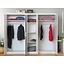 Stijlvolle 5deurs kastenwand Oslo wit hang-leg combinatie