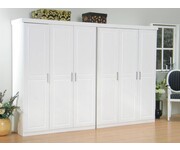 6 deurs kledingkast bestaande uit 2x3 drs kast Oslo wit 