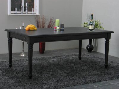 Eetkamertafel Mozart barok tafel zwart incl. verlengstukken
