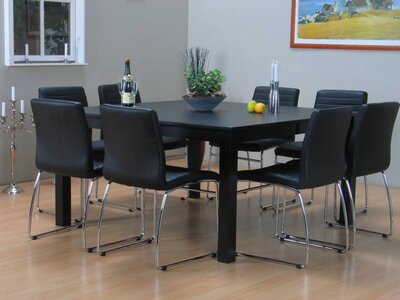 Vergaderset Denver vierkante tafel met 8 stoelen