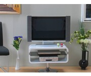 Wit hoogglans design tv meubel Oval 