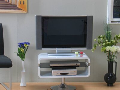 Wit hoogglans design tv meubel Oval