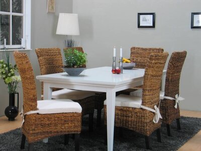 Tvilum Eethoek Venetië met 6 stoelen bananenblad