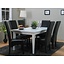 Tvilum Tafel wit Venetië + 6 stoelen Giessen zwart