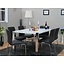 Eethoek Jason tafel wit design met 6 stoelen Denver