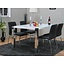 Design eethoek wit hoogglans tafel + 4 stoelen Denver