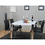 Design eethoek wit hoogglans tafel + 4 stoelen Denver