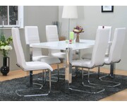 Tafel met 6 stoelen design set Jason / Fiesta 