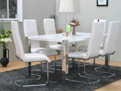 Tafel met 6 stoelen design set Jason / Fiesta