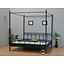 Hemelbed zwart 140x200