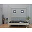 Vanillewit hemelbed metalen twijfelaar 140x200