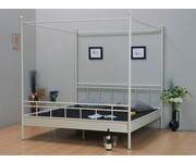 Hemelbed metaal 160x200 vanille/creme 