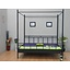 Hemelbed zwart metaal 180x200