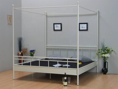Vanillewit hemelbed 180x200