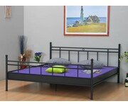 Metalen bed 140x200 zwart ledikant 