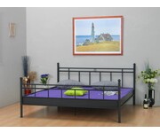 Metalen bed zwart tweepersoons bed 180cm 