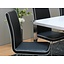 Eethoek design tafel Jason met 6 zwarte stoelen Patricia