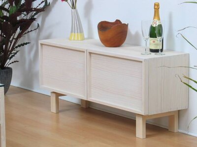 Dressoir Tignum met twee grote lades soap white