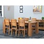 Eethoek Mark massief eiken tafel met 6 eiken stoelen