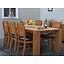Eethoek Mark massief eiken tafel met 6 eiken stoelen