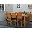 Eetkamerset eiken Mark 180 x 90 met eiken stoelen