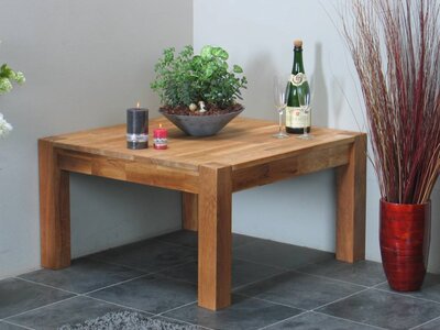 Eiken salontafel Mark massief eikenhout vierkant