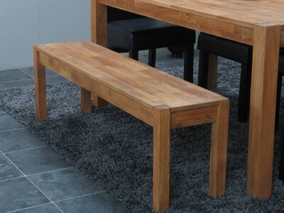 Bankje massief eiken halbank