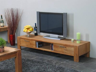 TV meubel Mark eiken met open vak en 2 lades