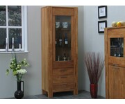 Vitrinekast Mark eiken met 4 lades 