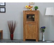 Vitrinekast Mark 2-drs eiken halfhoog 