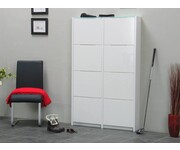 Schoenenkast Berlijn wit hoogglans met 8 kleppen 