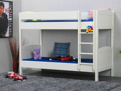 Stapelbed MDF creme vanille 90 x 200 incl lattenbodems