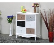 Dressoir met 6 lades wit antiek 