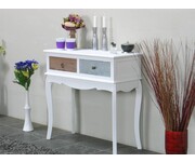 Kaptafel met twee lades antiek gepatineerd 