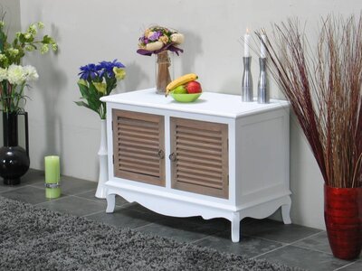 Laag dressoir wit antiek gepatineerd