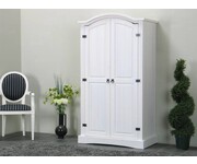 Tweedeurs kledingkast Mexico wit 