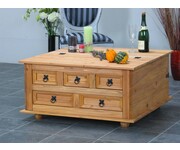 Mexico dekenkist salontafel met laden 