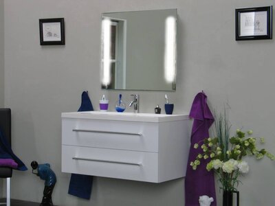 Badkamermeubel Sara wit met spiegel met verlichting