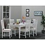 Tvilum Eethoek Venetië wit ruime tafel met 6 eetkamerstoelen